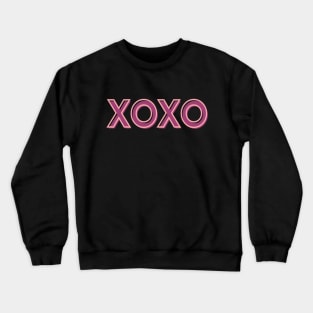 XoXo Pink Pinky Winky Cheerful Inspired Motivated Girly Cute Beautiful Text Style Meme Love Man's & Woman Crewneck Sweatshirt